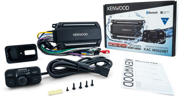 Kenwood - IPX67 Waterproof Marine/Motorsports Full Range Amplifier with Bluetooth - Gray_8