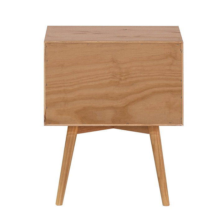 Walker Edison - Mid-Century Modern Solid Wood 1-Drawer Nightstand - Natural Pine_4