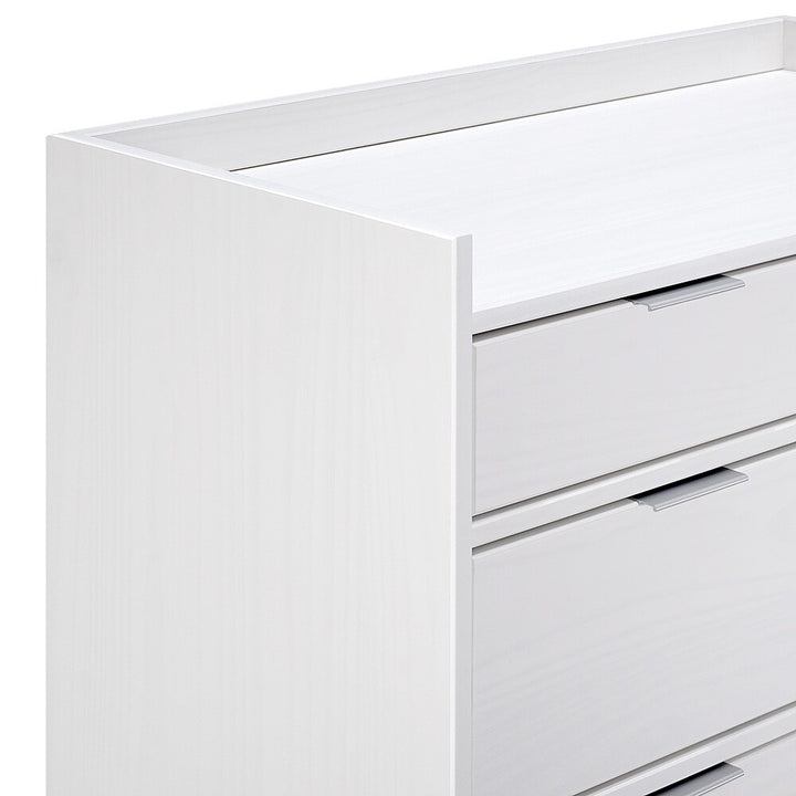 Walker Edison - Mid Century Modern Solid Wood Tray-Top 6-Drawer Dresser - White_7