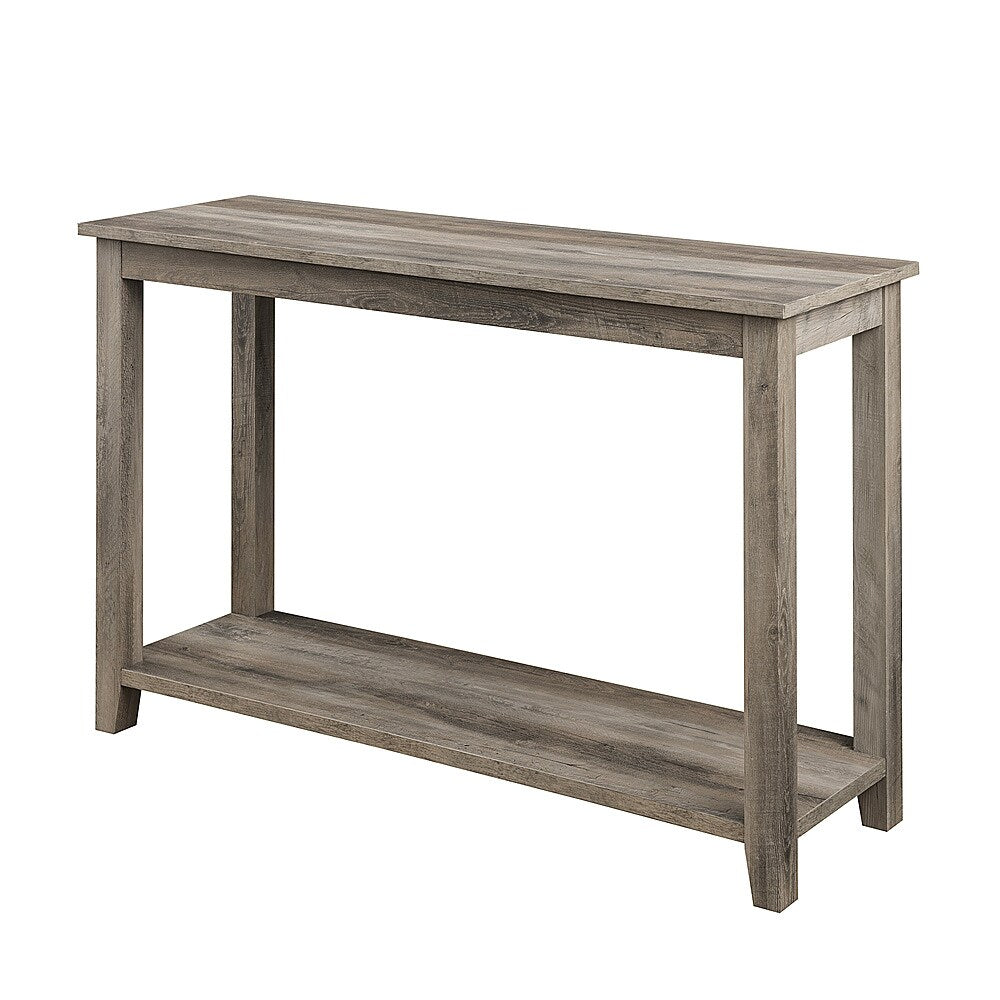 Walker Edison - Modern Minimalist Sofa Storage Table - Grey Wash_1