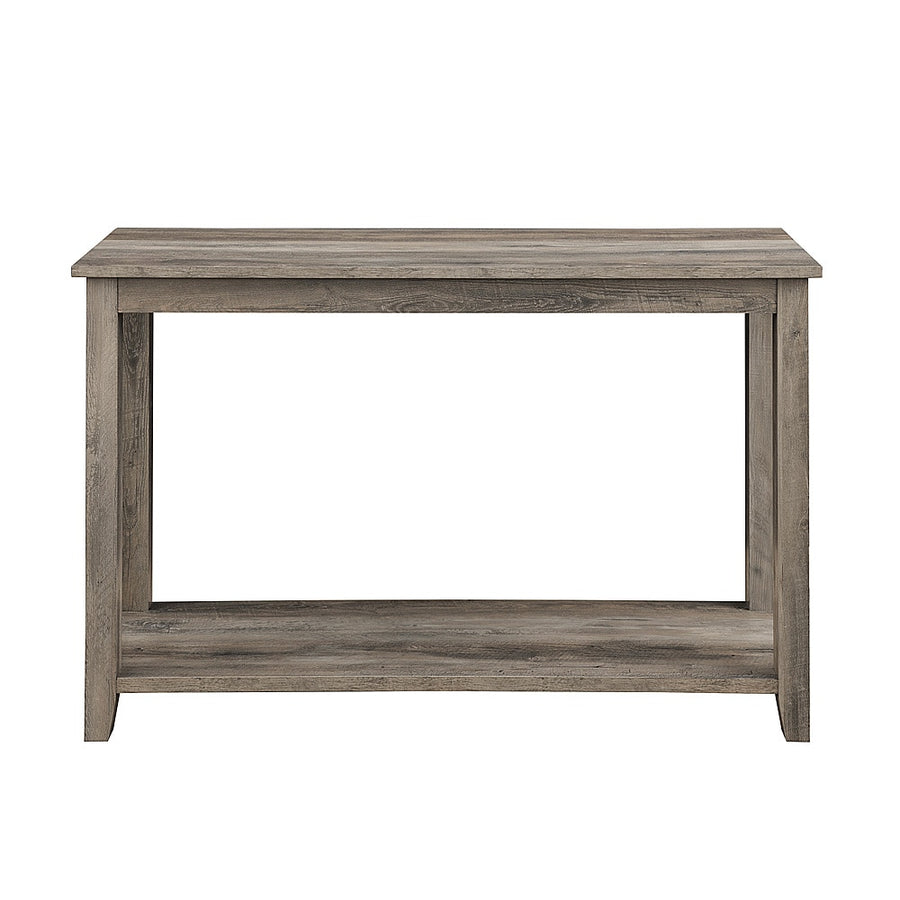 Walker Edison - Modern Minimalist Sofa Storage Table - Grey Wash_0