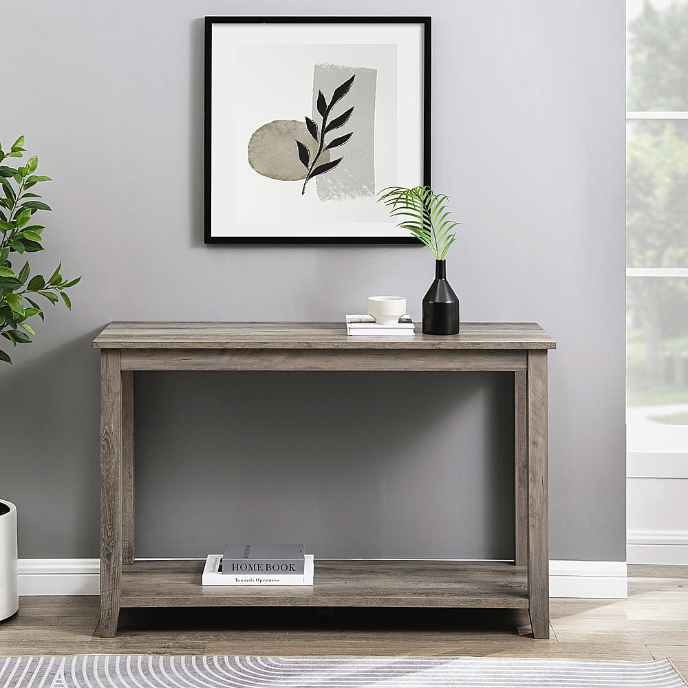 Walker Edison - Modern Minimalist Sofa Storage Table - Grey Wash_5