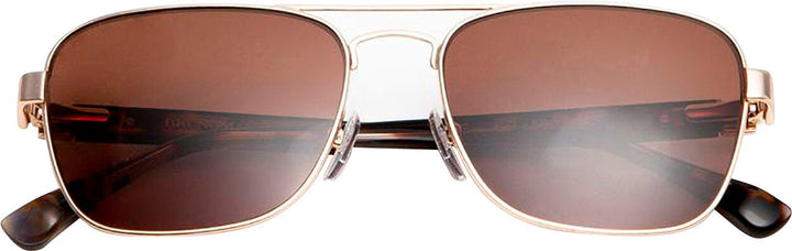 Bruno Magli - Sole-Unisex Full Rim Metal Aviator Sunglass Frame with Acetate Temples and a Spring Hinge - Gold_2
