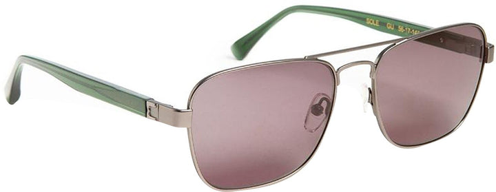 Bruno Magli - Sole-Unisex Full Rim Metal Aviator Sunglass Frame with Acetate Temples and a Spring Hinge - Gunmetal_1