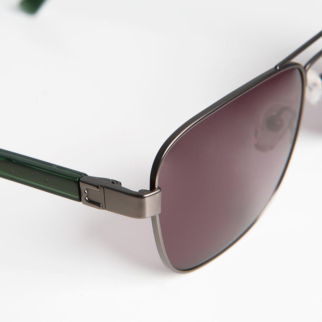 Bruno Magli - Sole-Unisex Full Rim Metal Aviator Sunglass Frame with Acetate Temples and a Spring Hinge - Gunmetal_5