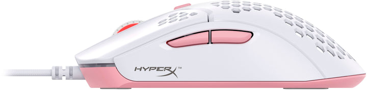 HyperX - Pulsefire Haste Lightweight Wired Optical Gaming Mouse with RGB Lighting - White and pink_5