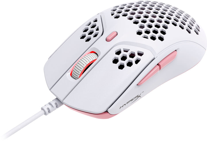 HyperX - Pulsefire Haste Lightweight Wired Optical Gaming Mouse with RGB Lighting - White and pink_4