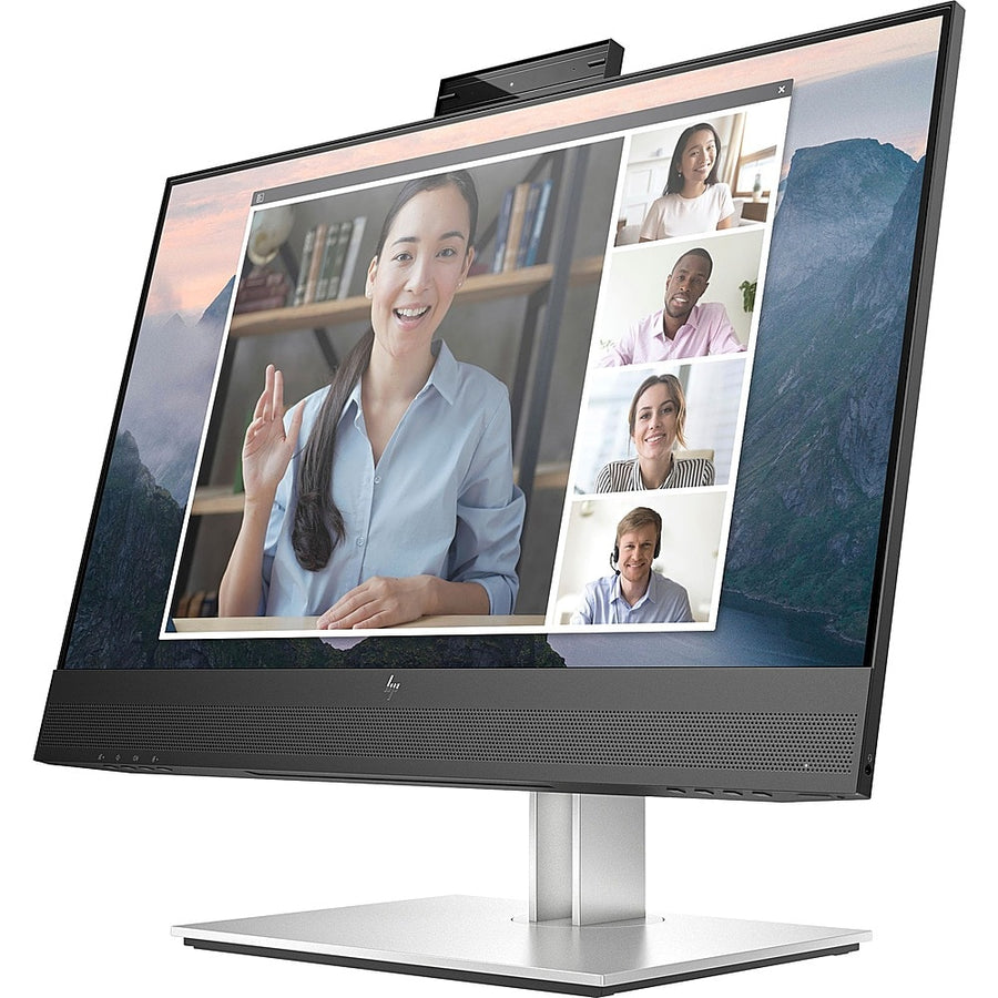 HP - E24mv G4 FHD Conferencing Monitor 23.8 LCD FHD - Black, Silver_0