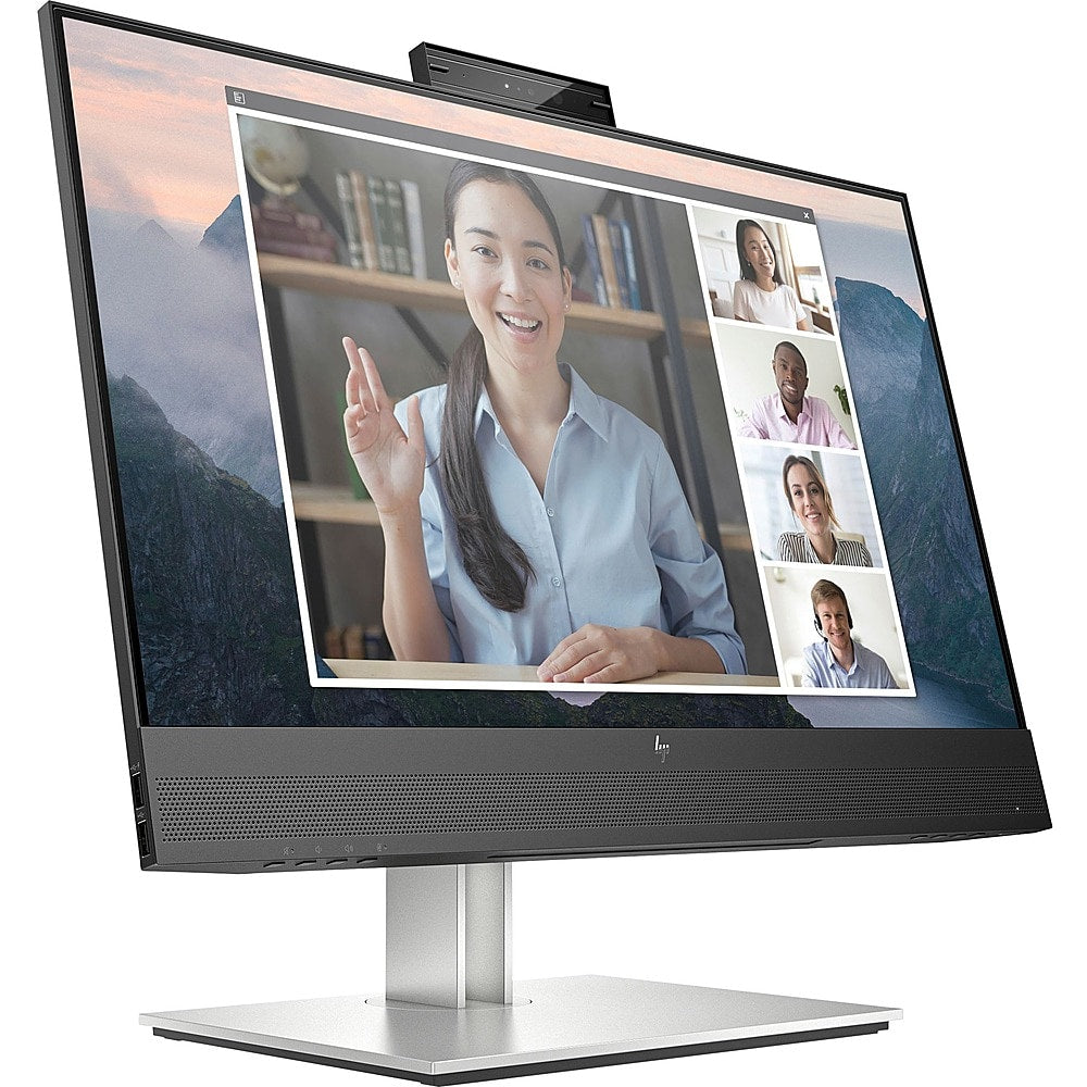 HP - E24mv G4 FHD Conferencing Monitor 23.8 LCD FHD - Black, Silver_1