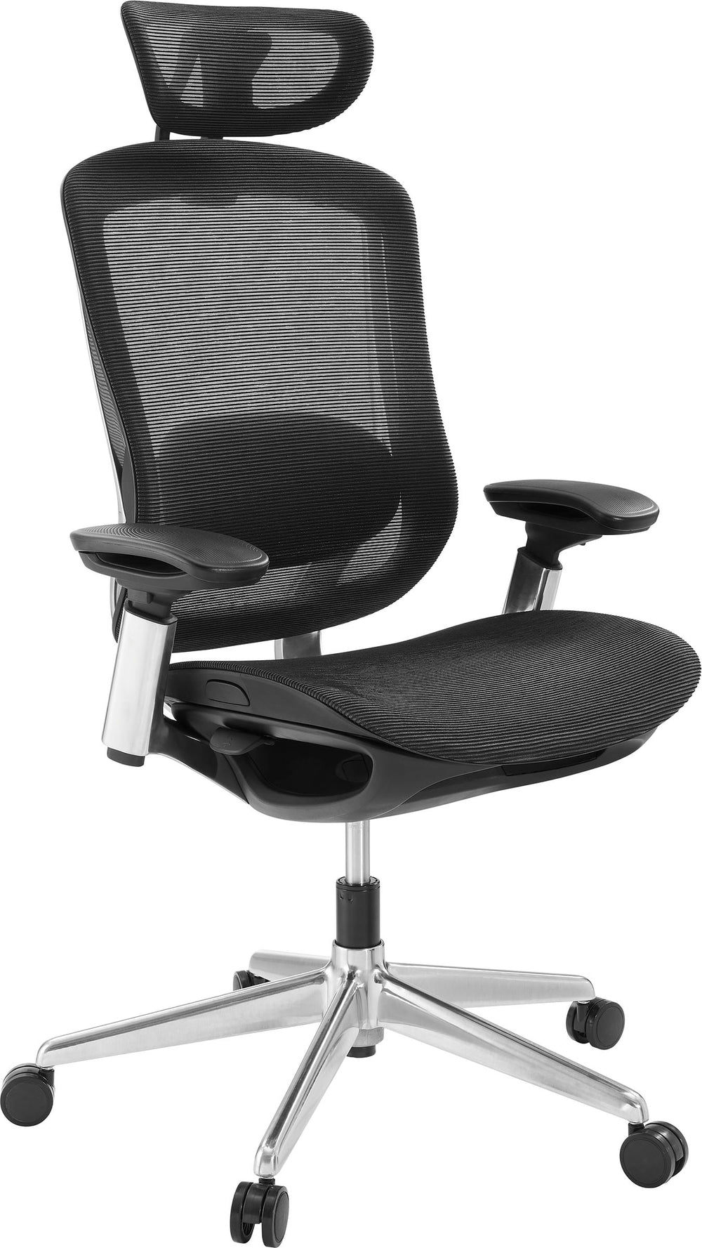 Insignia™ - High Back Executive Ergonomic Chair with Adjustable Headrest - Black_1