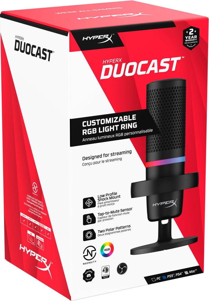 HyperX - Duocast Wired Cardioid Omnidirectional USB Condenser Microphone_4