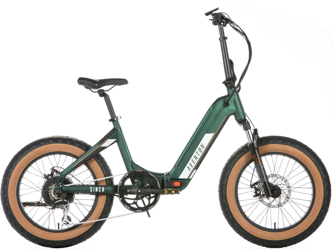 Aventon - Sinch Step-Through Foldable Ebike w/ 40 mile Max Operating Range and 20 MPH Max Speed - Moss Green_0