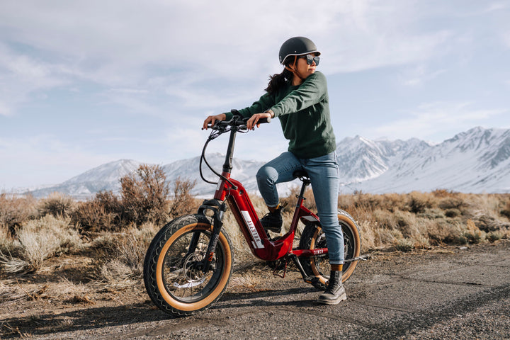 Aventon - Sinch Step-Through Foldable Ebike w/ 40 mile Max Operating Range and 20 MPH Max Speed - Bonfire Red_10