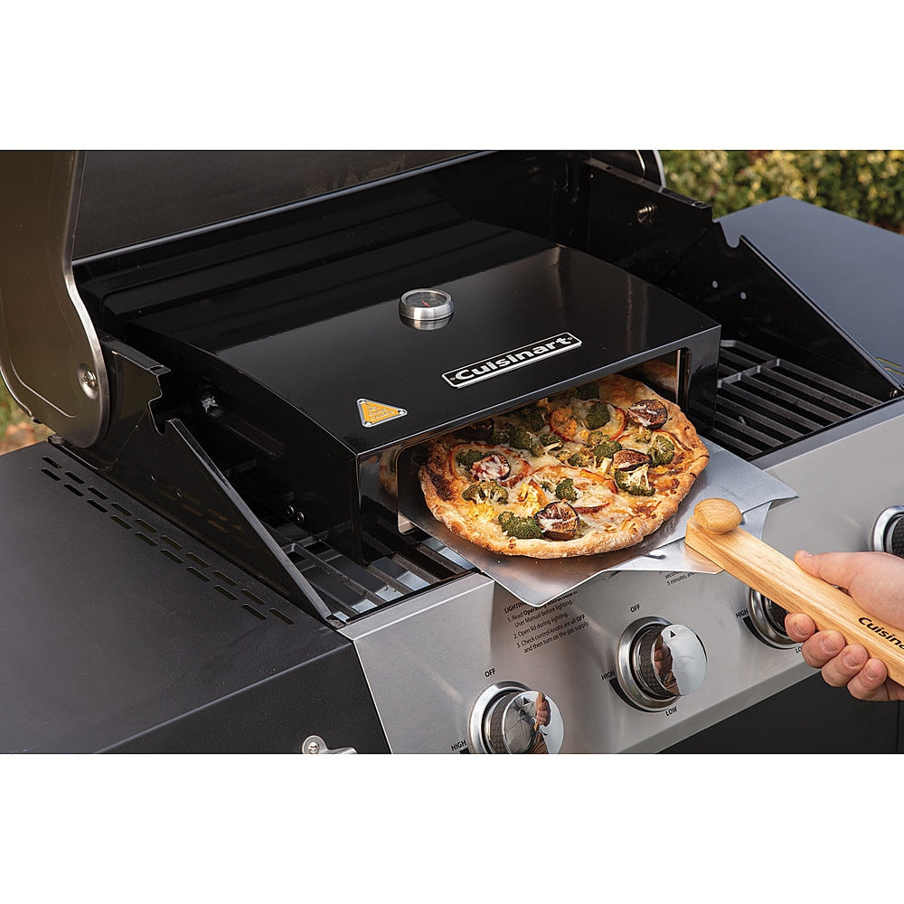 Cuisinart - Grill Top Pizza Oven Kit - Black & Stainless Steel_14