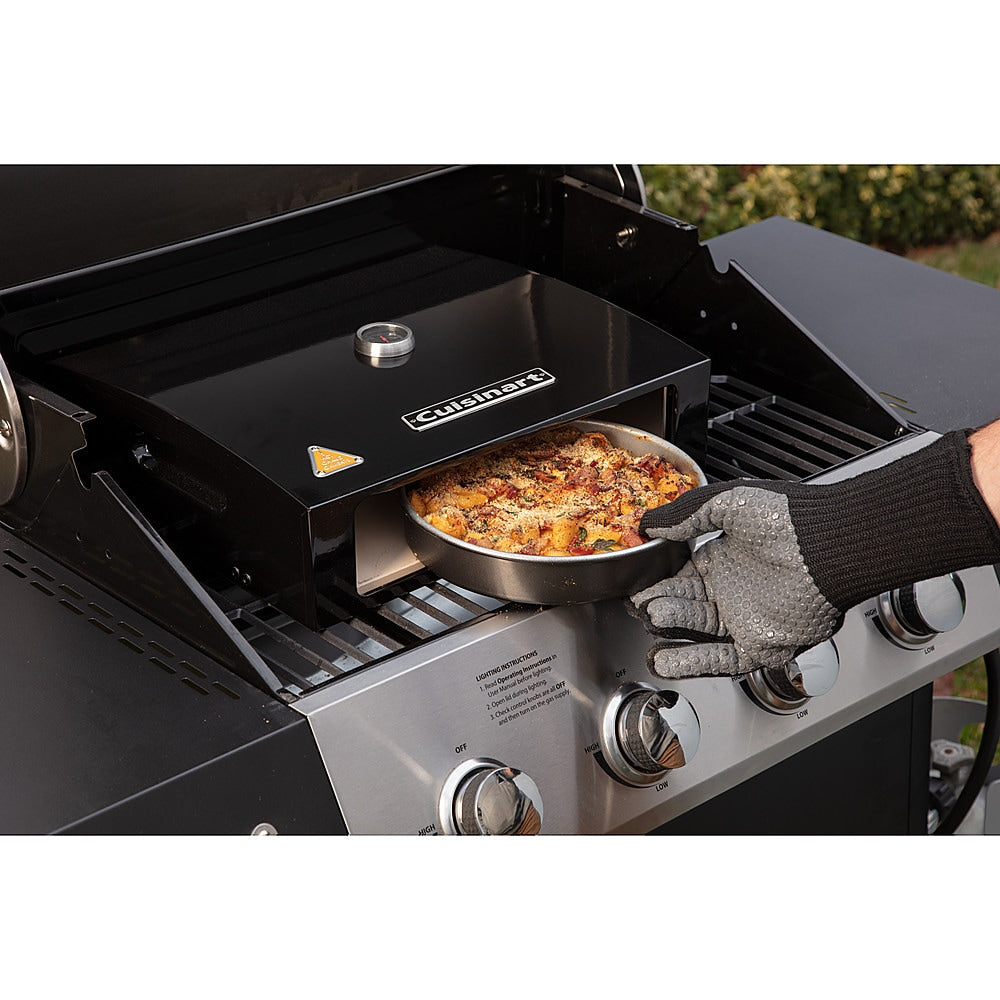 Cuisinart - Grill Top Pizza Oven Kit - Black & Stainless Steel_8