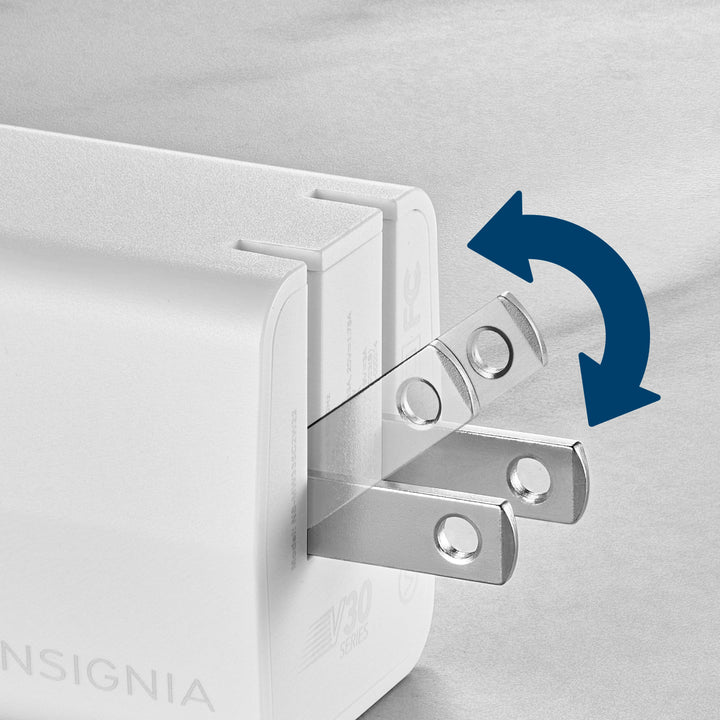 Insignia™ - 35W Dual Port USB-C Compact Wall Charger for Apple Mobile Devices - White_4