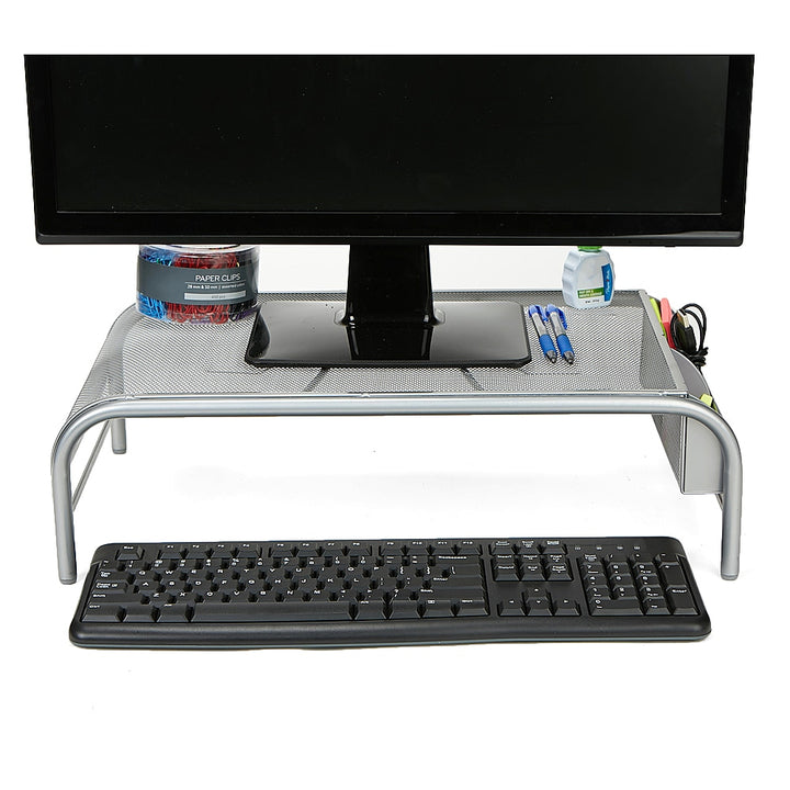 Mind Reader - Mesh Monitor Stand - Silver_0