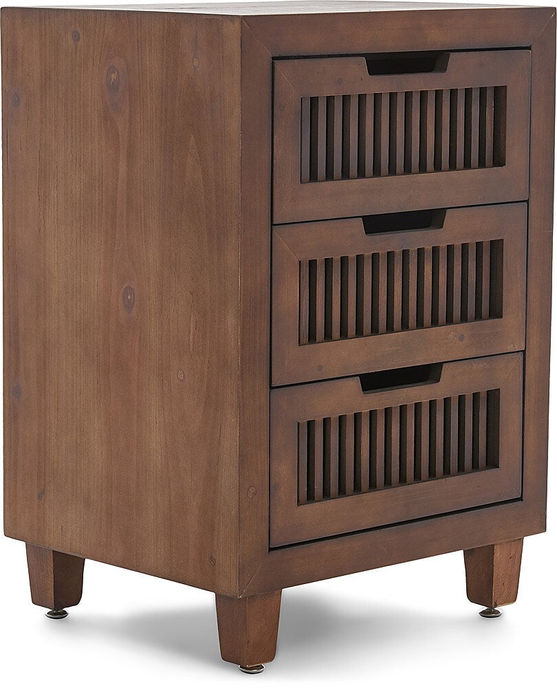 Adore Decor - Sawyer 3-Drawer Cabinet - Brown_1