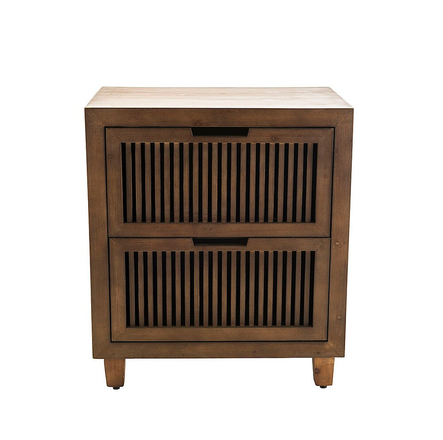 Adore Decor - Sawyer 2-Drawer Cabinet - Brown_0