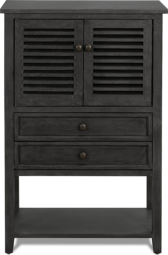 Finch - Webster 2-Drawer and 2-Door Storage Cabinet - Dark Gray_0