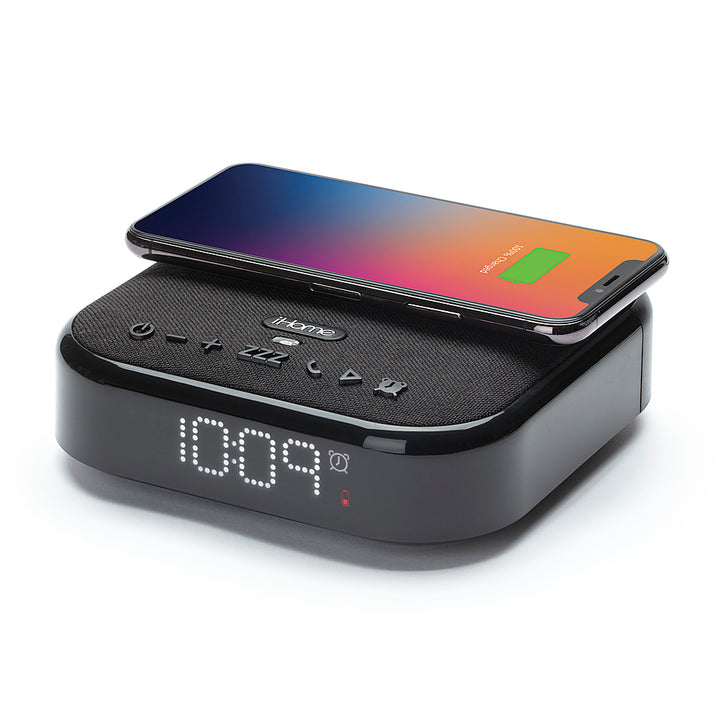iHome - TIMEBASE II Dual Charging Bluetooth Alarm Clock - Black_9