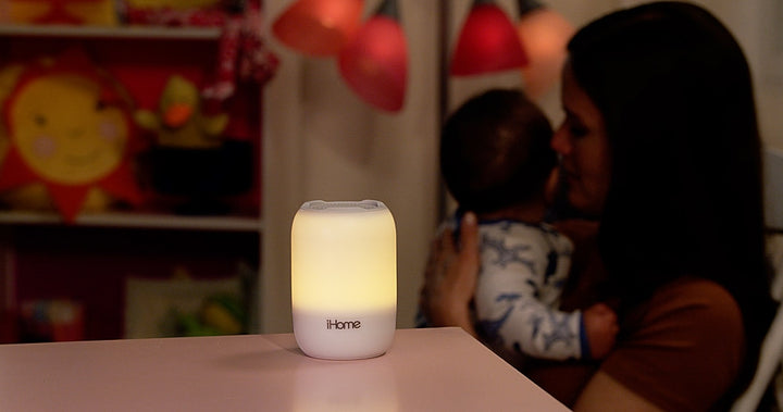 iHome - Infant Rechargeable Soothing Sound & Light Soother with White Noise - White_4