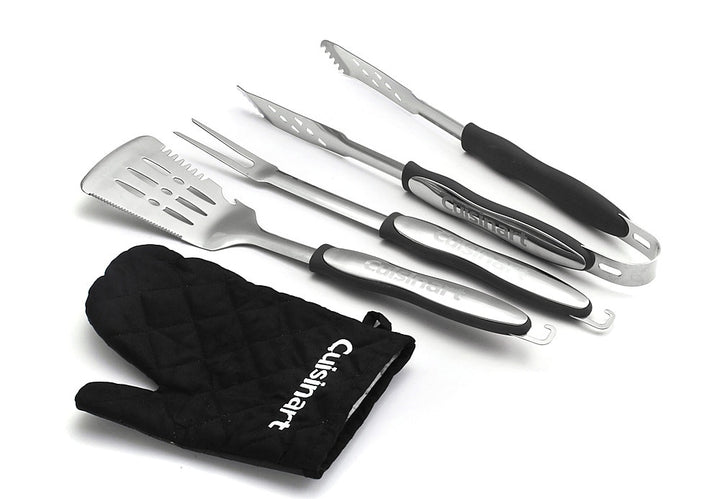 Cuisinart - Grilling Tool Set with Grill Glove - Stainless Steel & Black_0