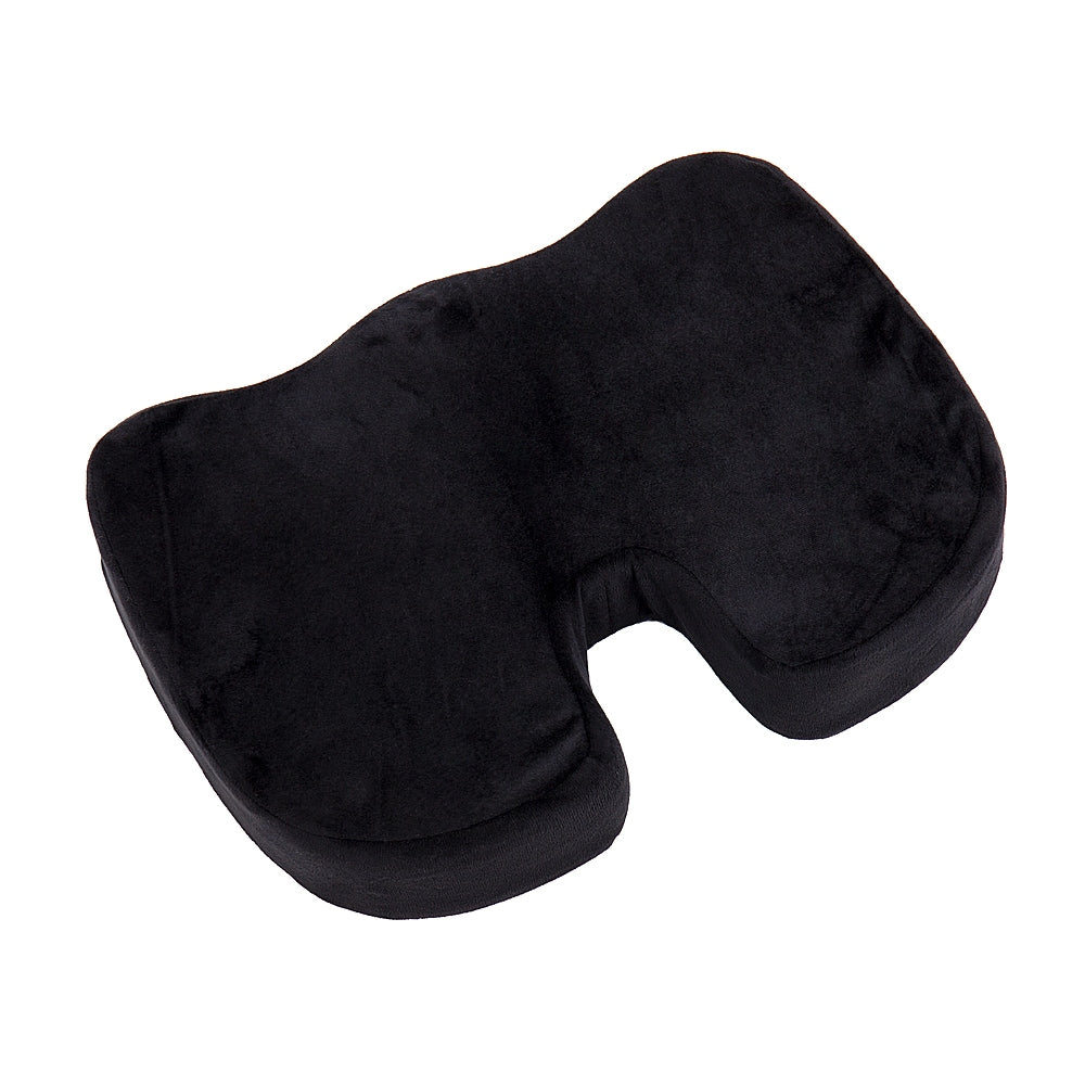 Mind Reader - Seat Cushion with Memory Foam Back Relief - Black_0