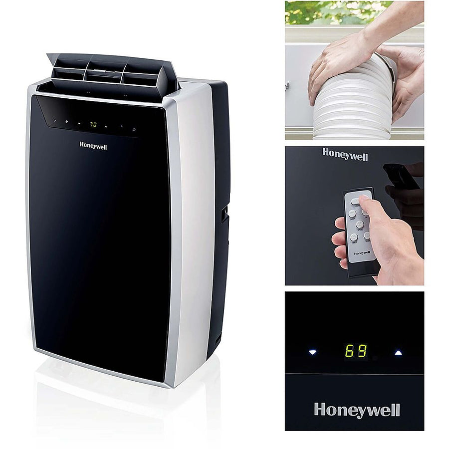 Honeywell - 700 Sq. Ft. Portable Air Conditioner with Heat Pump - Black_0