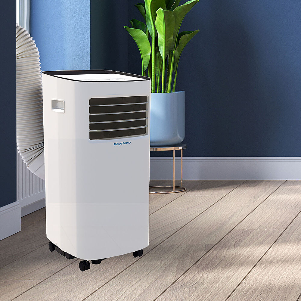 Keystone - 300 Sq. Ft. Portable Air Conditioner with Dehumidifer - White_2