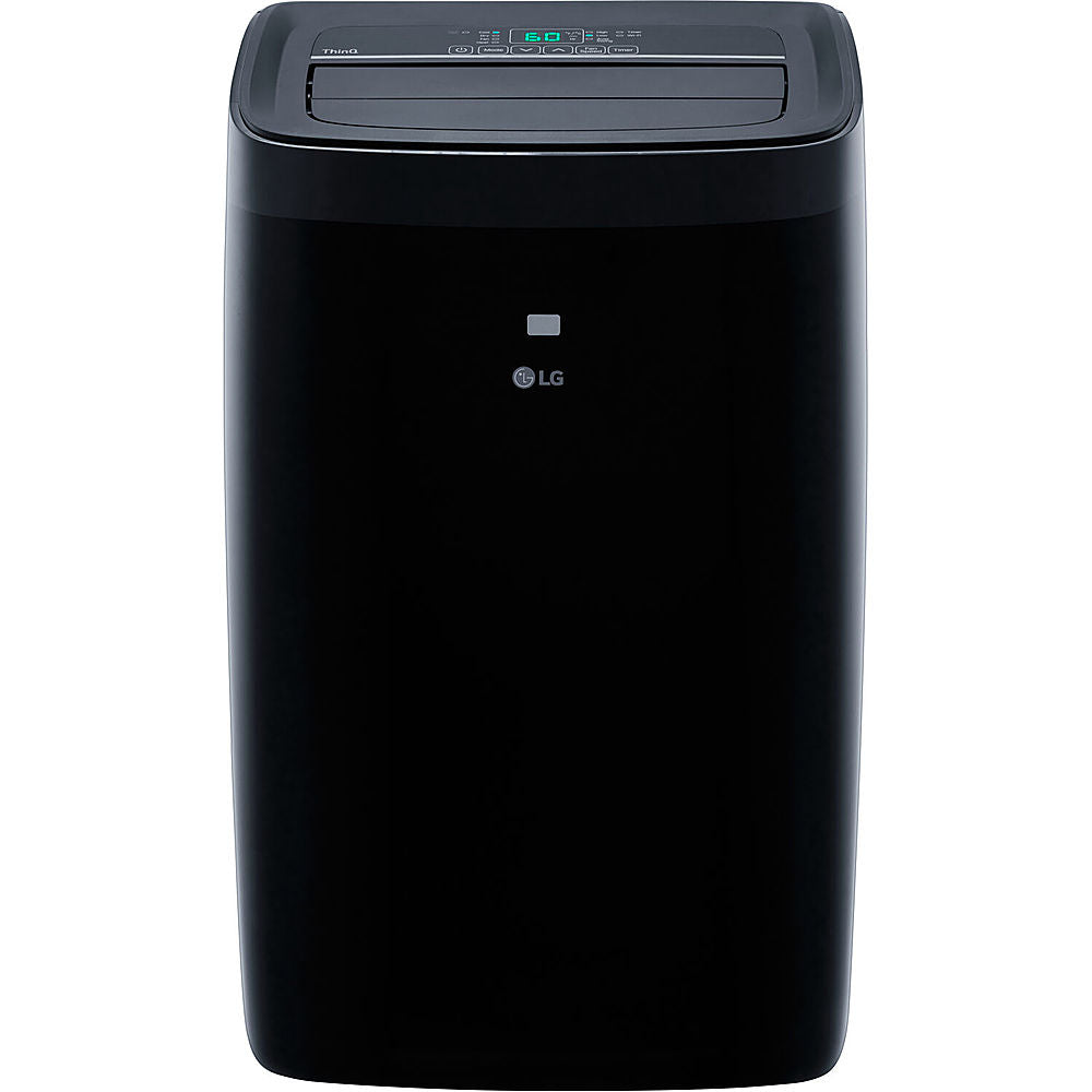 LG - 450 Sq. Ft. Smart Portable Air Conditioner with 12,000 BTU Heater - Black_0