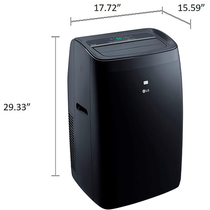LG - 450 Sq. Ft. Smart Portable Air Conditioner with 12,000 BTU Heater - Black_2