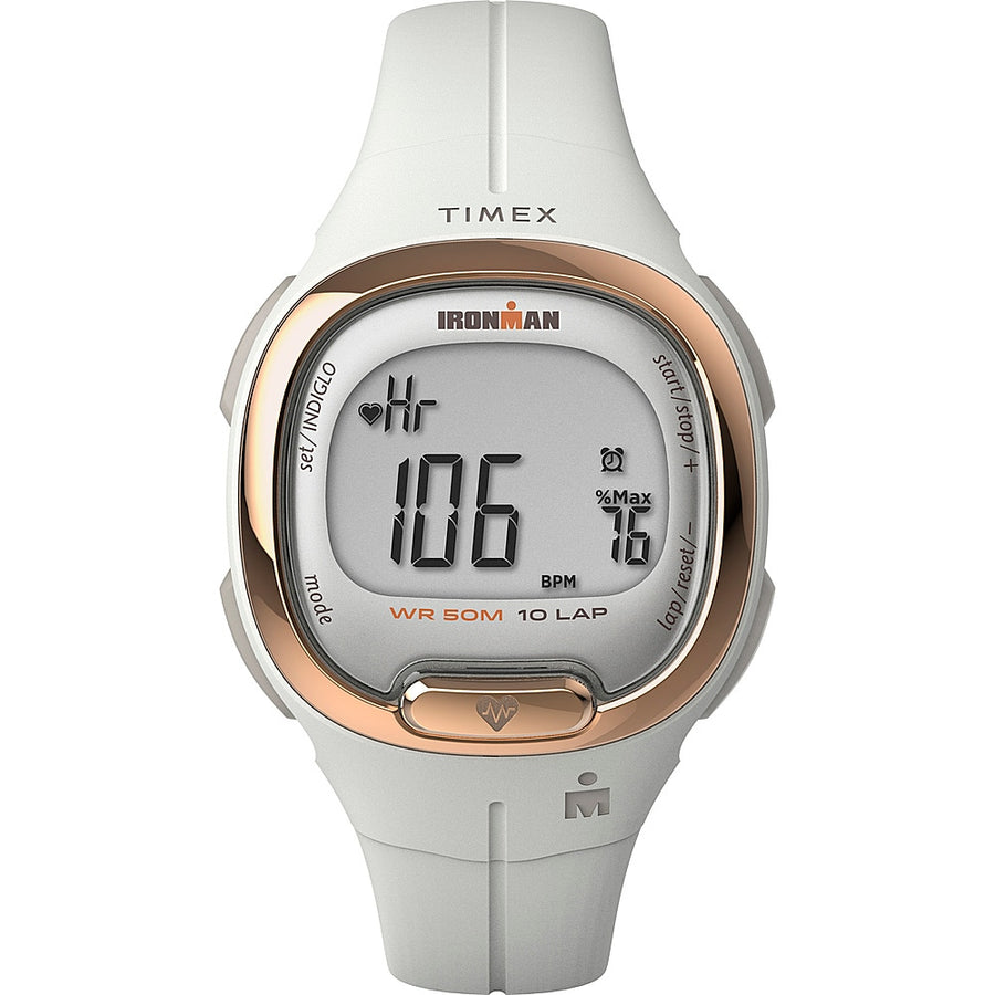 TIMEX IRONMAN Transit+ Watch with Activity Tracking & Heart Rate 33mm - White/Rose Gold-Tone_0