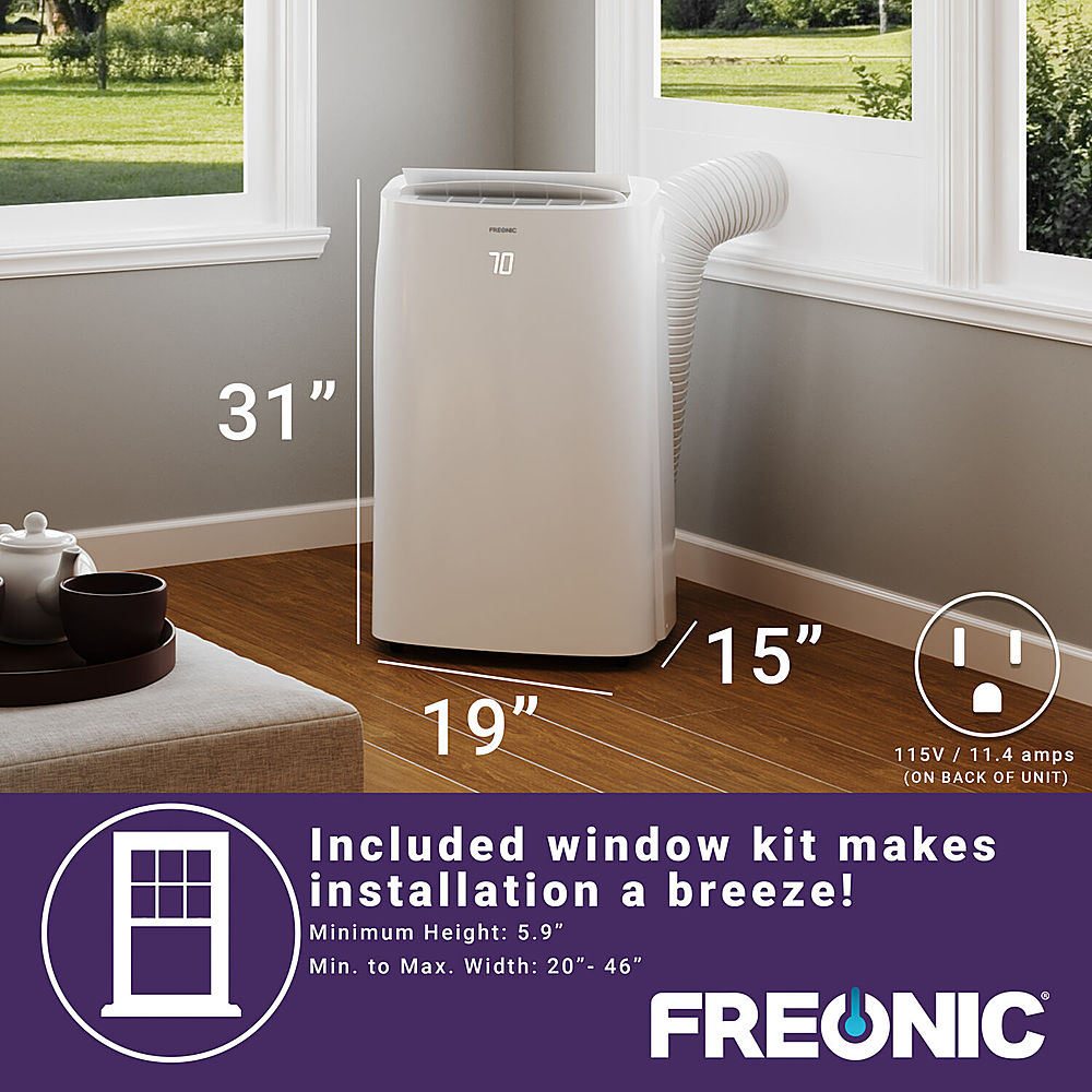 Freonic - 450 Sq. Ft. Portable Air Conditioner - White_6