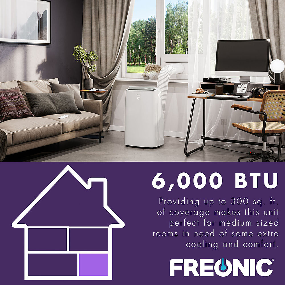 Freonic - 300 Sq. Ft. Portable Air Conditioner - White_4