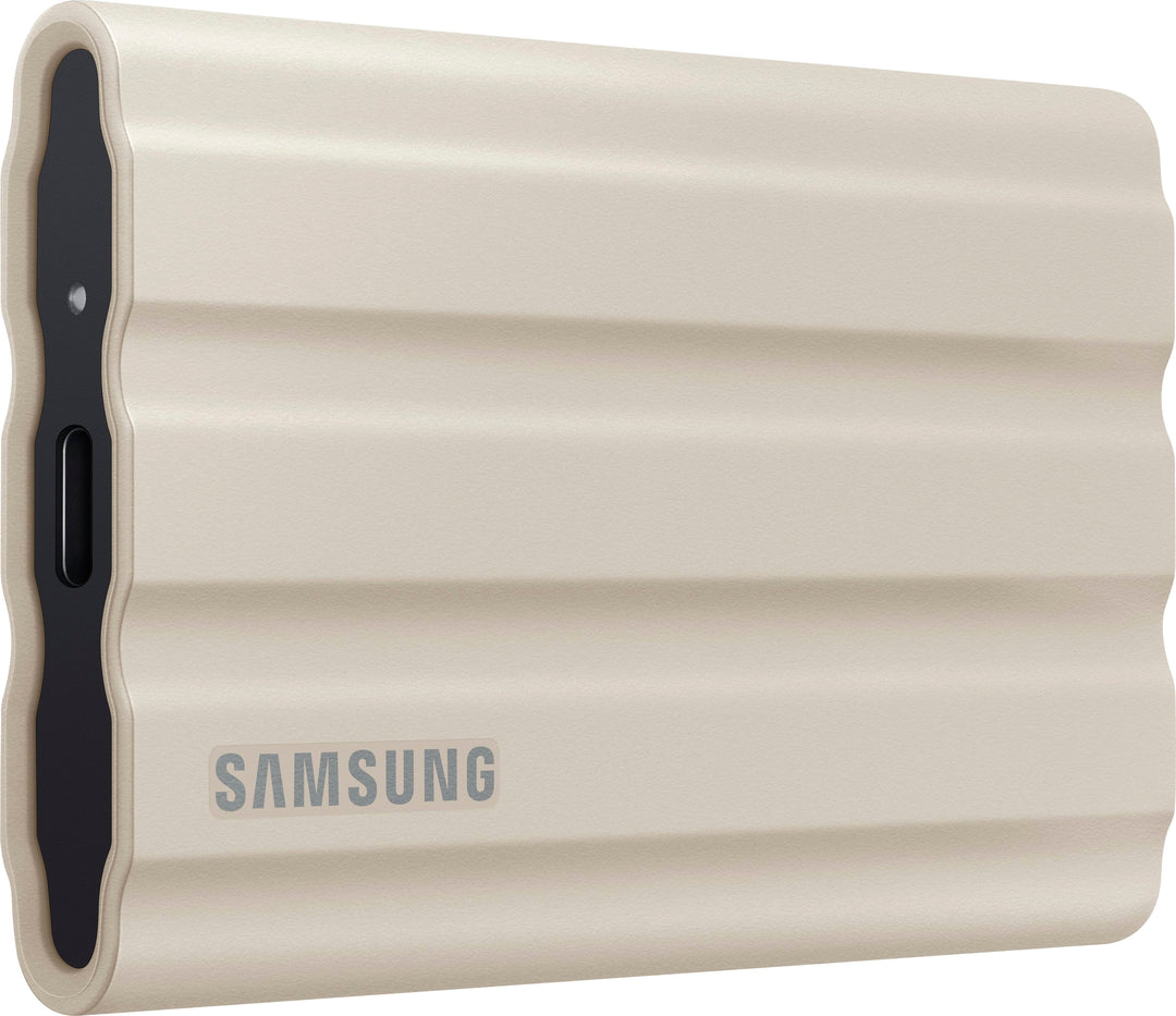 Samsung - T7 Shield 1TB External USB 3.2 Gen 2 Rugged SSD IP65 Water Resistant Drive - Beige_0