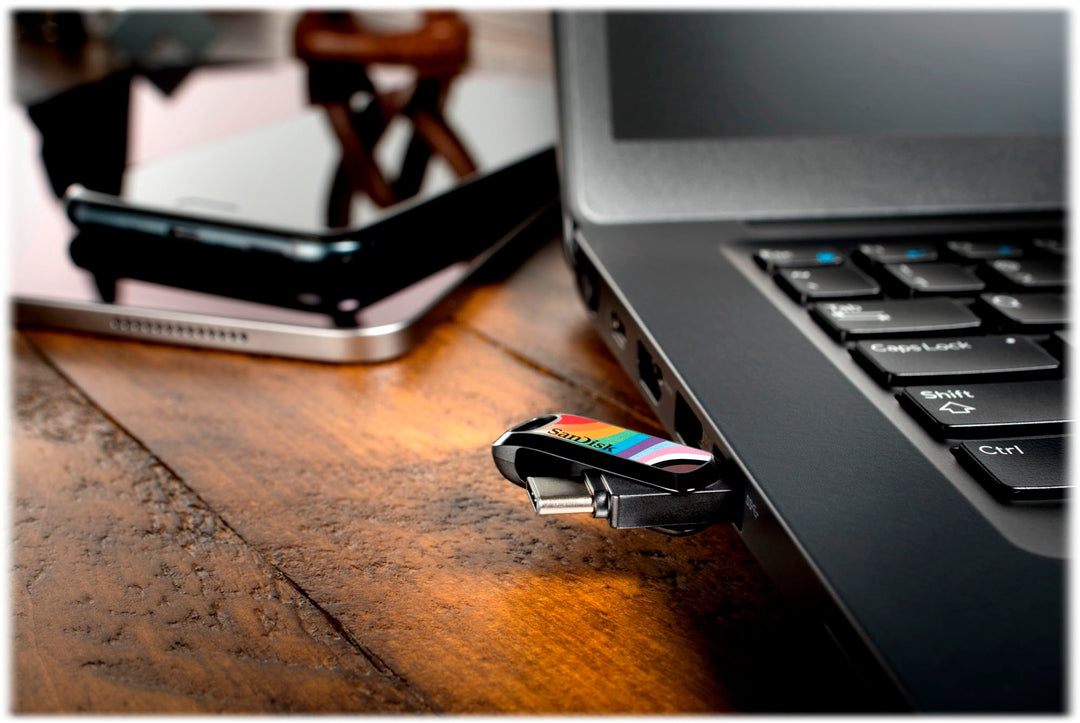 SanDisk - Ultra Dual Drive Go Rainbow Pride Edition 128GB USB Type-A/USB Type-C Flash Drive_3