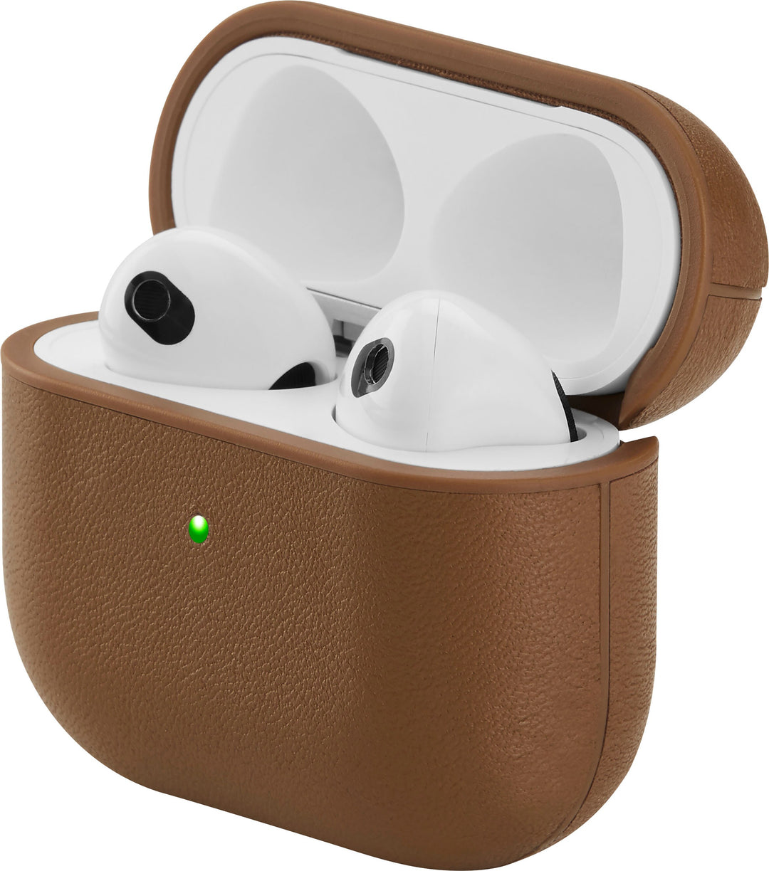 Insignia™ - Magnetic Leather Case for Apple AirPods (3rd Generation) - Brown_7
