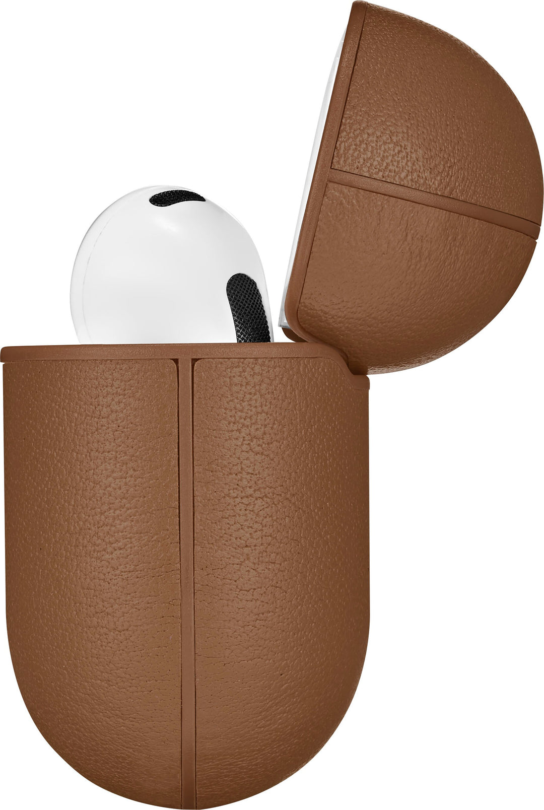 Insignia™ - Magnetic Leather Case for Apple AirPods (3rd Generation) - Brown_3