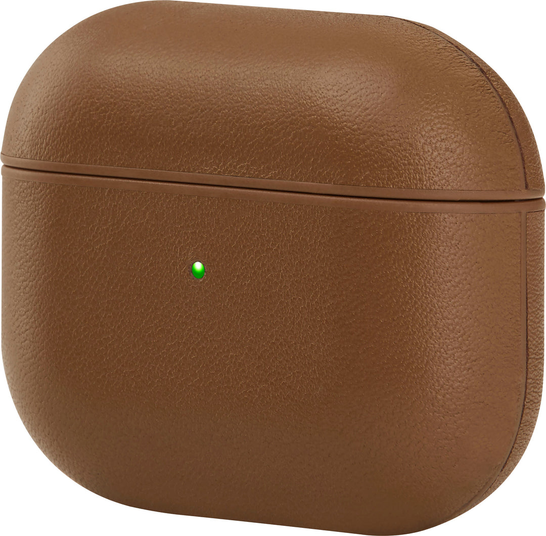 Insignia™ - Magnetic Leather Case for Apple AirPods (3rd Generation) - Brown_2