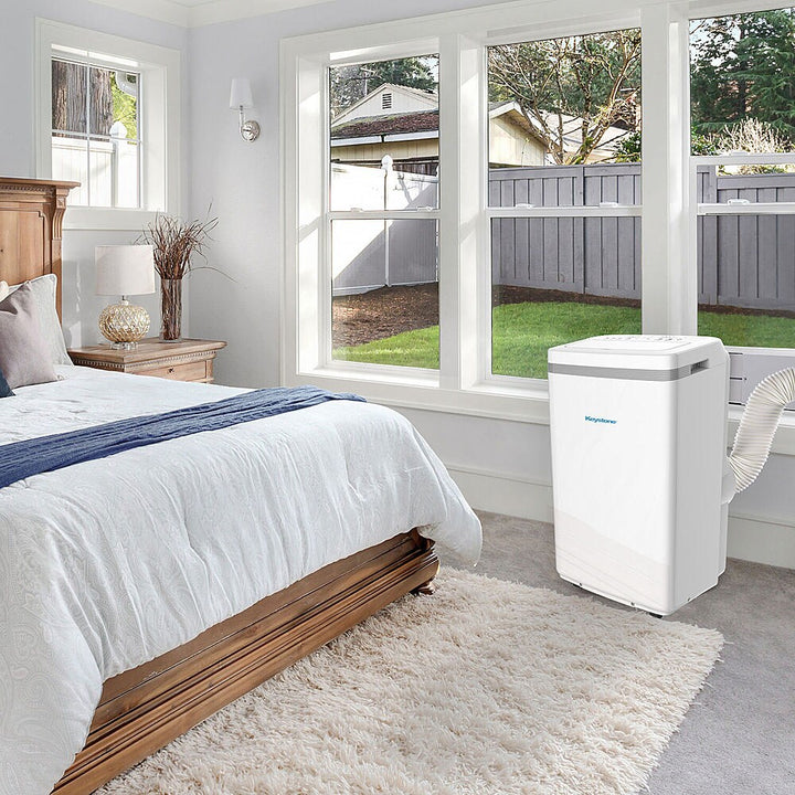 Keystone - 350 Sq. Ft. Portable Air Conditioner with Dehumidifier - White_2