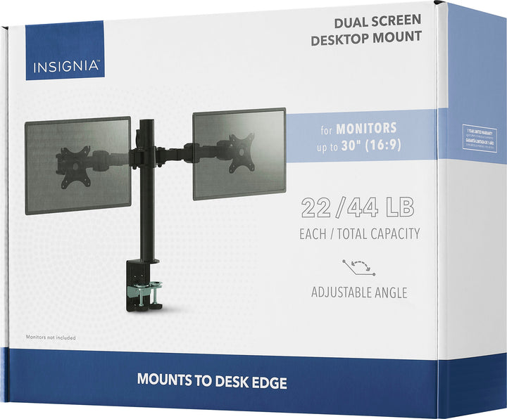 Insignia™ - Dual Screen Desktop Mount for Monitors up to 30" - Black_2