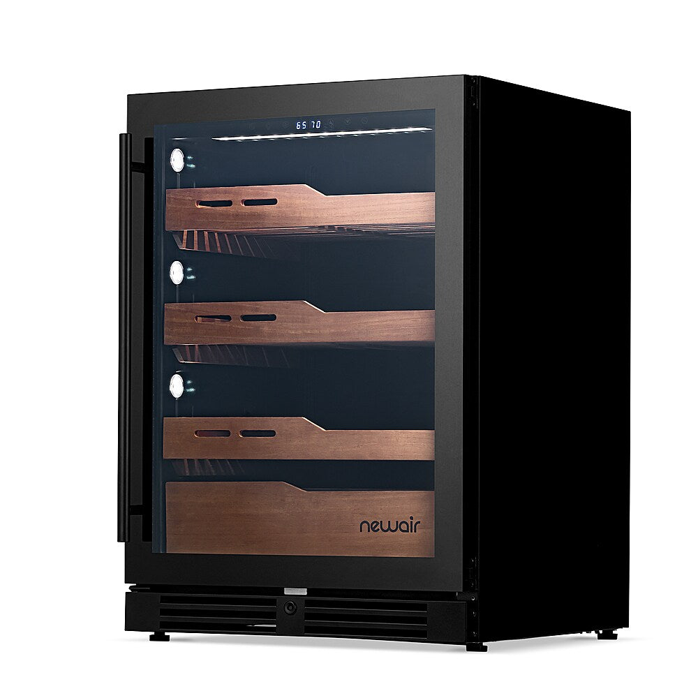 NewAir - 4.48 Cu. Ft. Cigar Humidor with Built-in Humidification System with Opti-Temp Heating & Cooling Function - Black_13