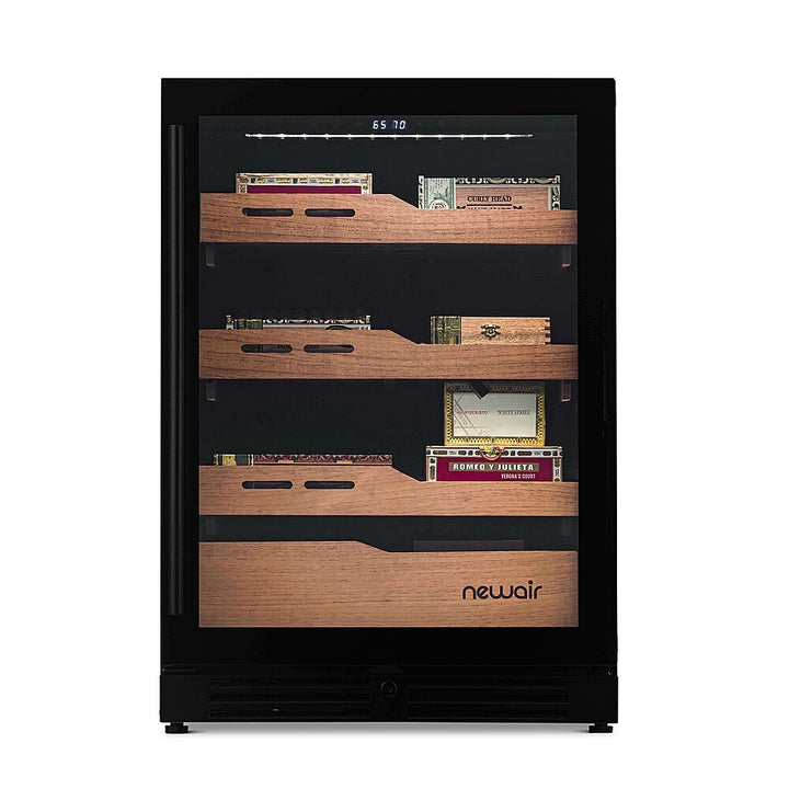 NewAir - 4.48 Cu. Ft. Cigar Humidor with Built-in Humidification System with Opti-Temp Heating & Cooling Function - Black_8