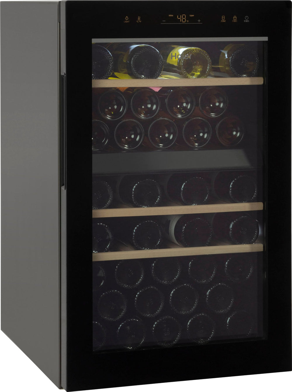 Haier - 44-Bottle Wine Cooler - Black glass_1