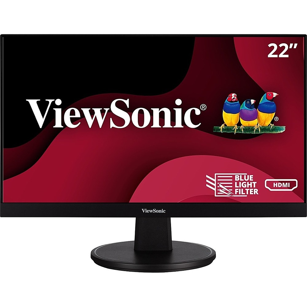 ViewSonic - 21.5 LCD FHD Monitor (DisplayPort VGA, HDMI) - Black_0