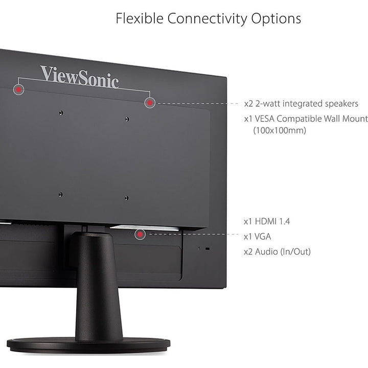 ViewSonic - 21.5 LCD FHD Monitor (DisplayPort VGA, HDMI) - Black_16