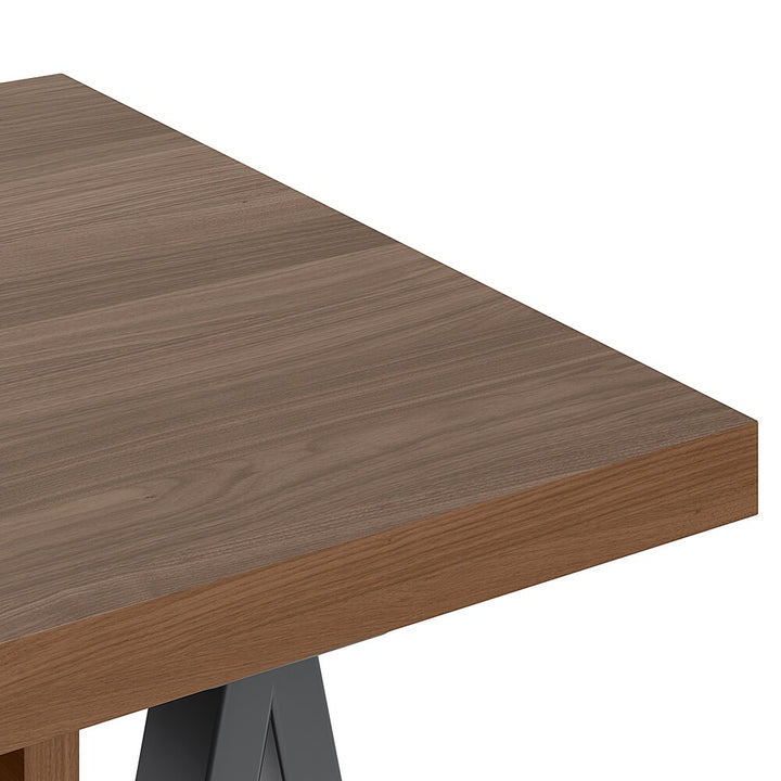 Simpli Home - Sawhorse Solid Veneer and Metal Desk - Walnut_2
