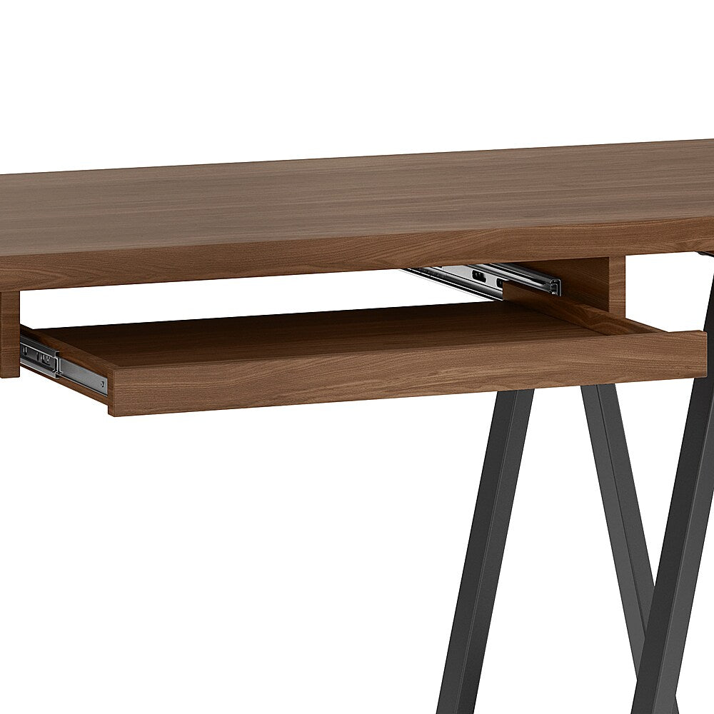 Simpli Home - Sawhorse Solid Veneer and Metal Desk - Walnut_7