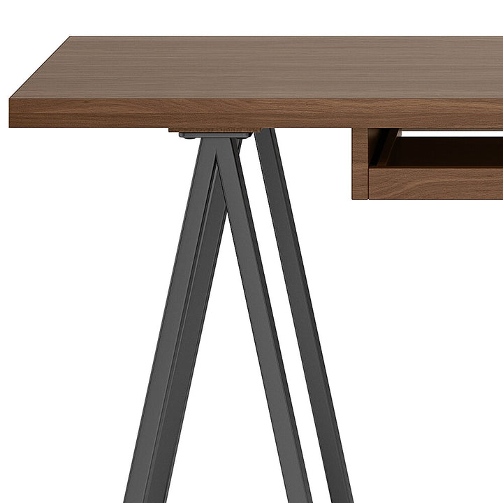 Simpli Home - Sawhorse Solid Veneer and Metal Desk - Walnut_6